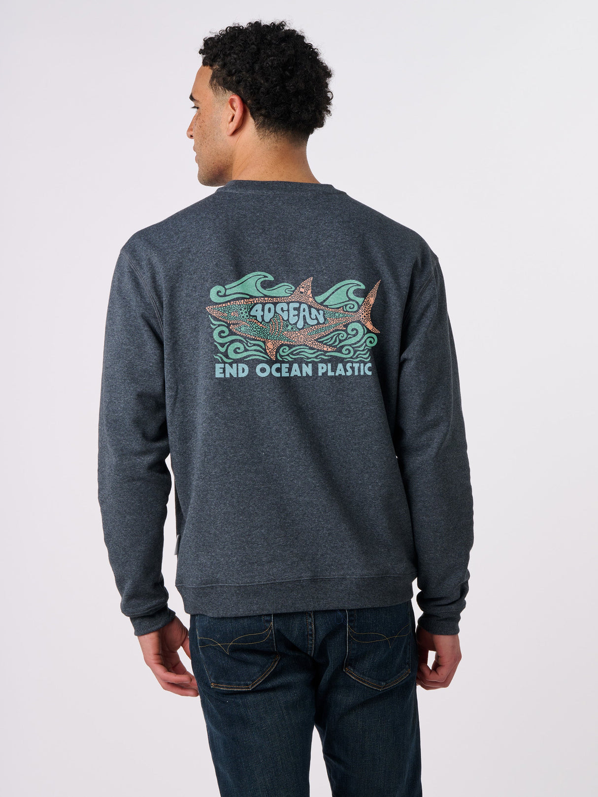 Shark Microplastic Unisex Crew Fleece Sweatshirt