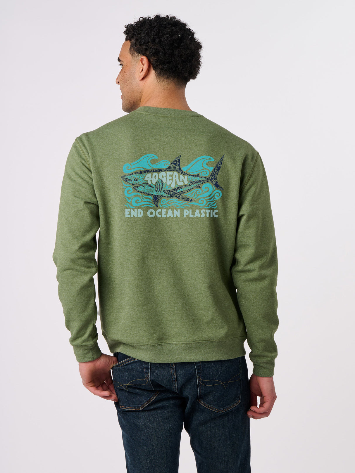 Shark Microplastic Unisex Crew Fleece Sweatshirt