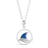 Dune Jewelry x 4ocean Shark Fin Necklace - Bali Blue