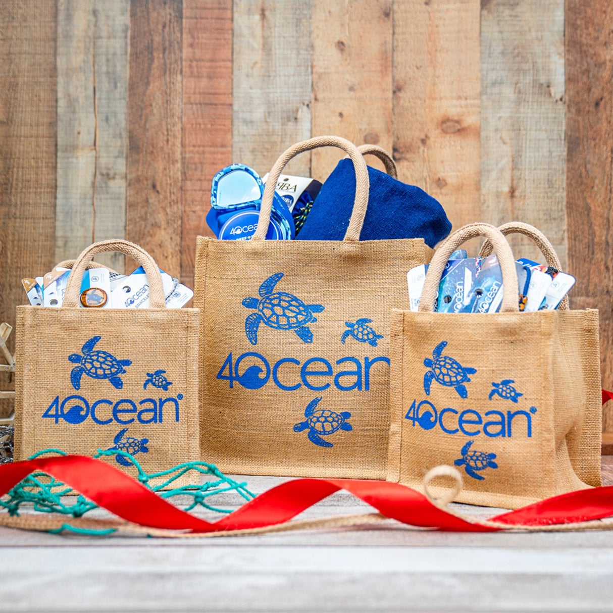 Sea Turtle Reusable Gift Totes - Variety Pack