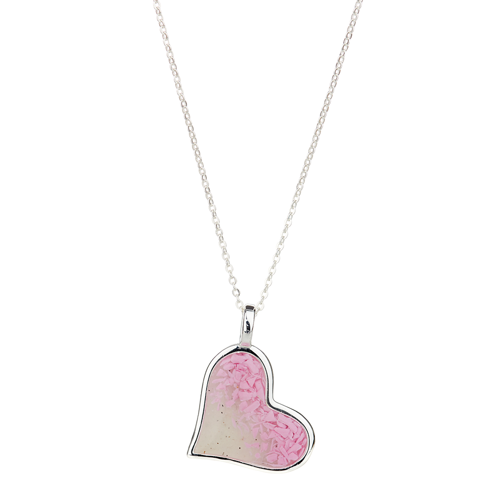 4ocean x Dune  Breast Cancer Awareness Large Heart Necklace