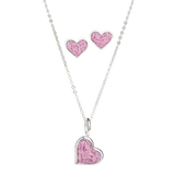 4ocean x Dune  Breast Cancer Awareness Small Heart Necklace + Earring Set