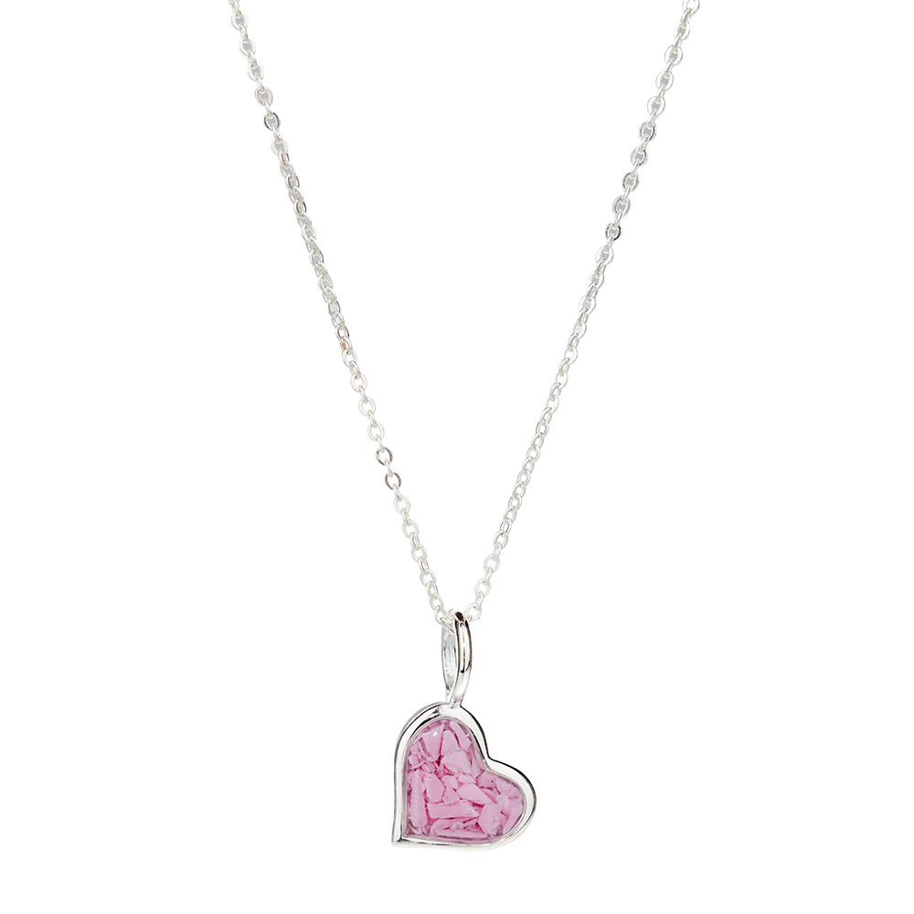 4ocean x Dune  Breast Cancer Awareness Small Heart Necklace + Earring Set