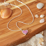 4ocean x Dune  Breast Cancer Awareness Small Heart Necklace