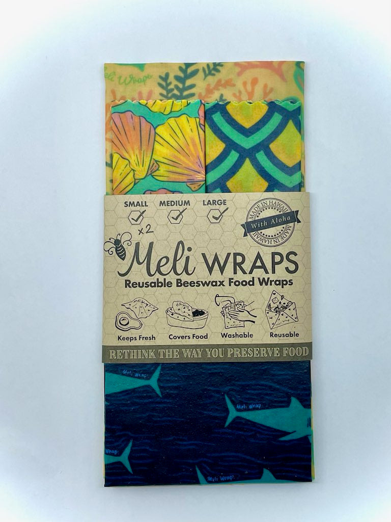 Meli Wraps Beeswax Wrap Variety Pack - Ocean Print