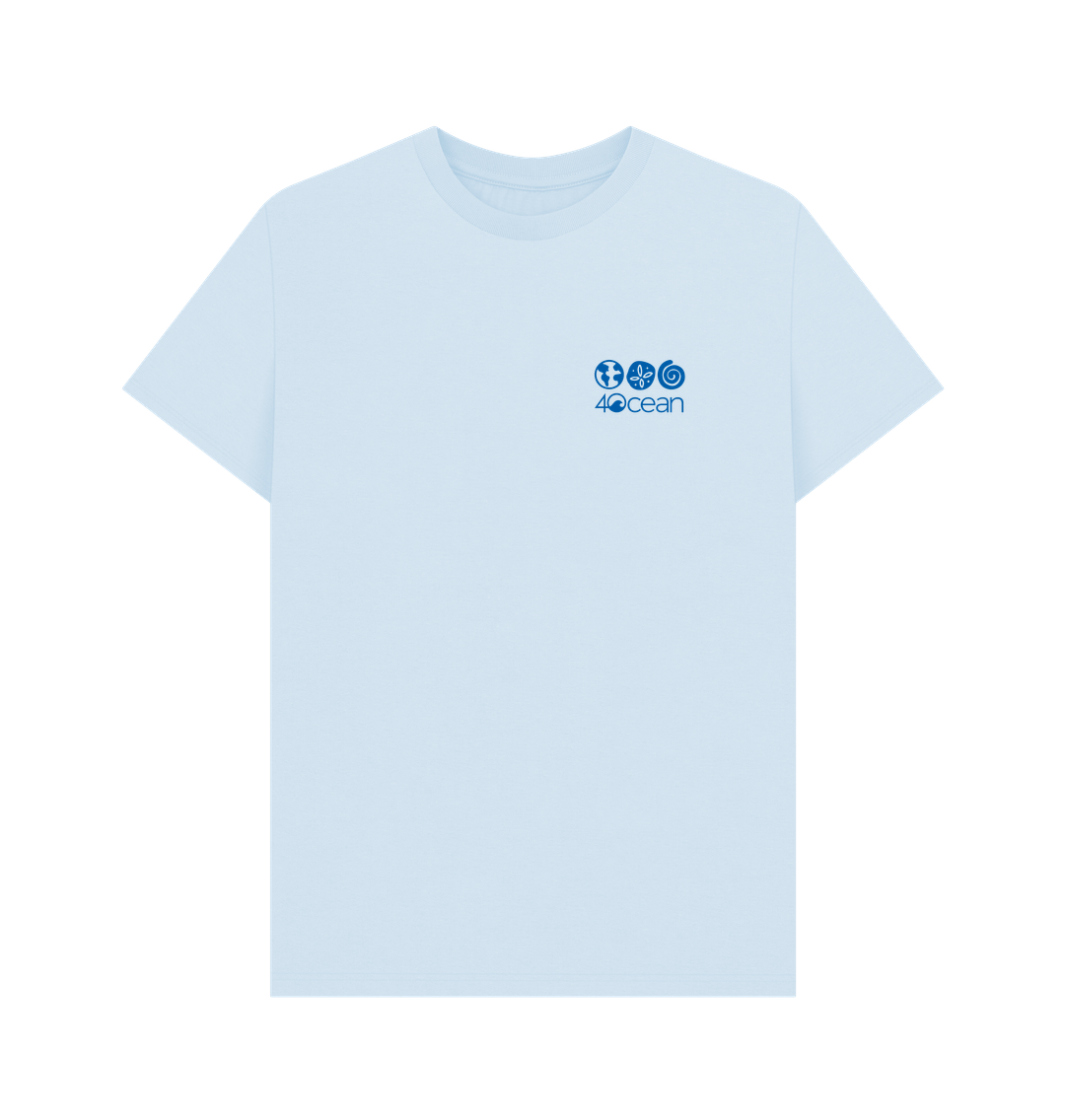 Sky Blue Save the Ocean Turtle T-Shirt - Two Sided Print