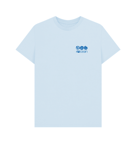 Sky Blue Save the Ocean Turtle T-Shirt - Two Sided Print