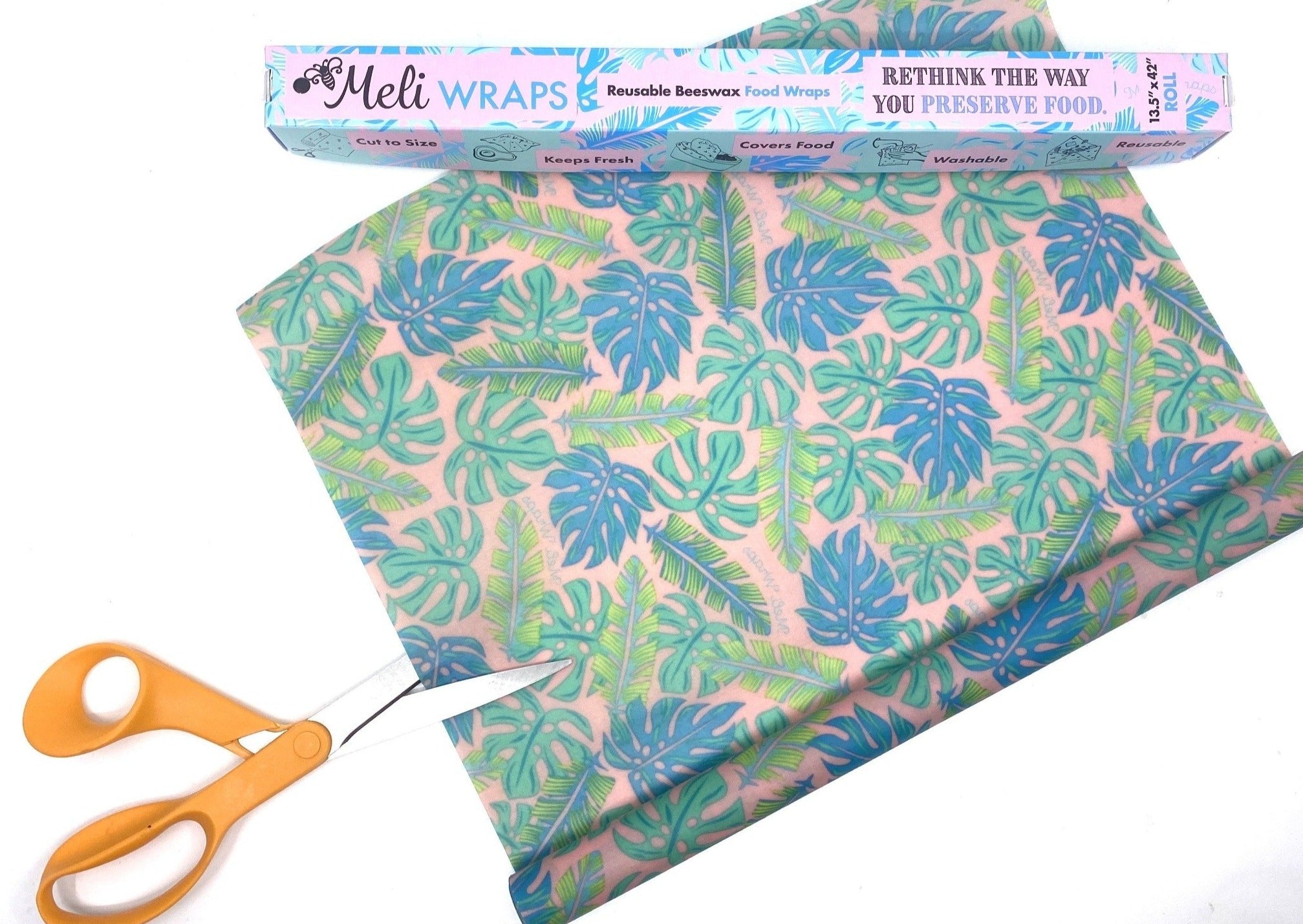 Meli Wraps Beeswax Wrap Bulk Roll - Kahanu Print