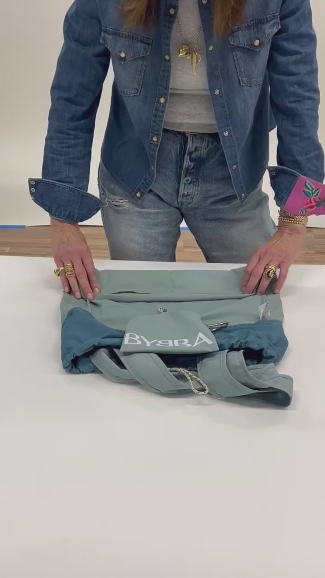 BYBBA x 4ocean THE BALOS FOLDAWAY BAG // MISTY BLUE