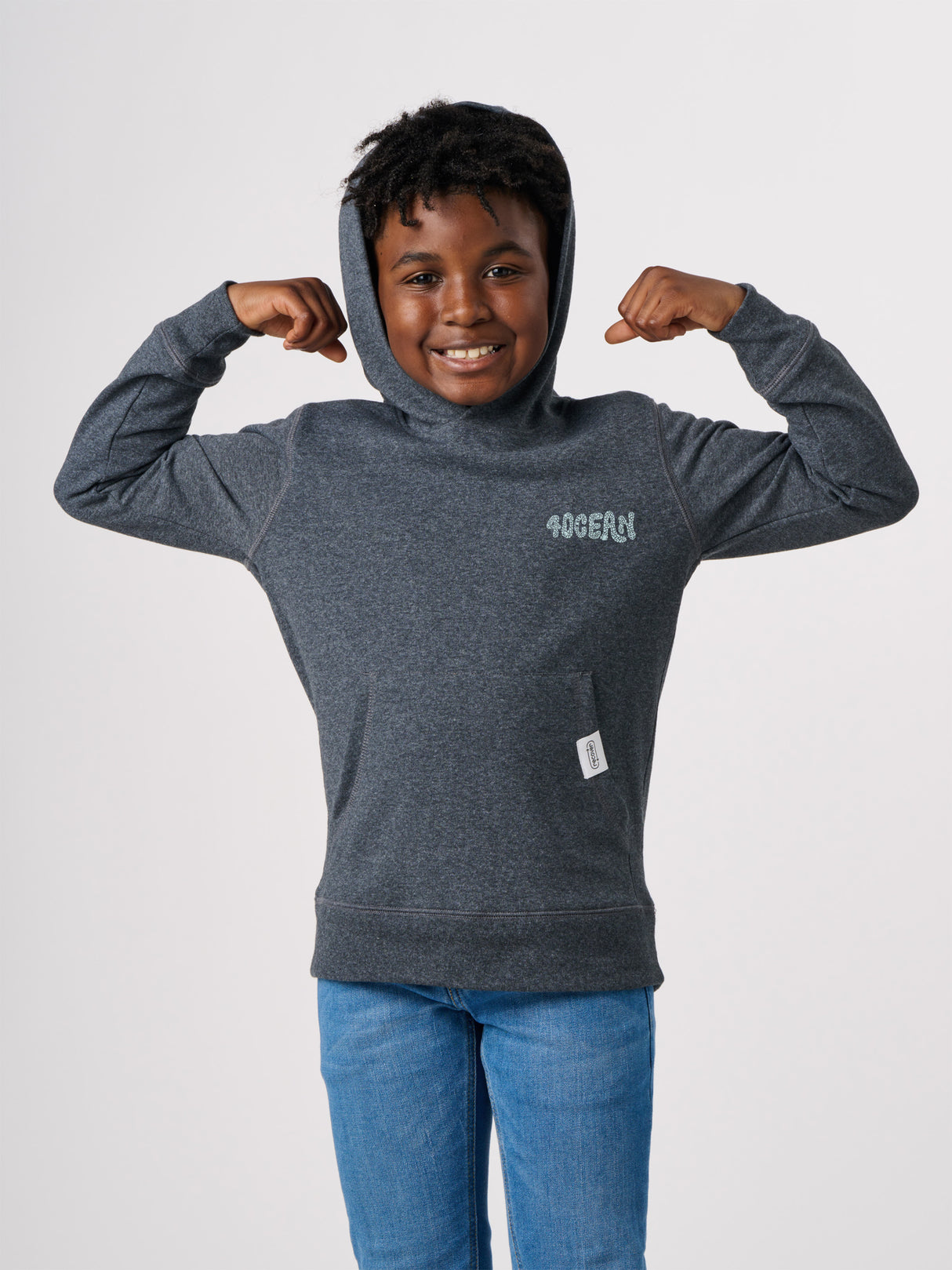 Whale Microplastic Kids Pullover Hoodie