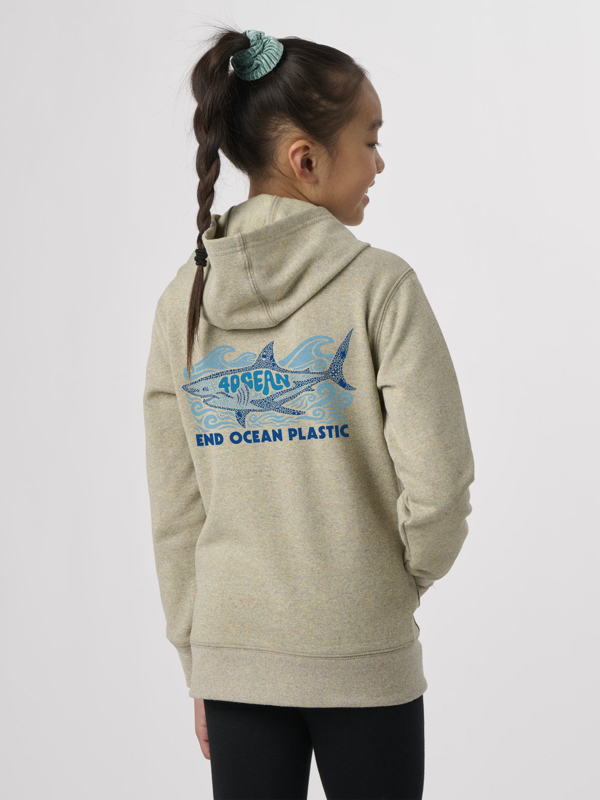 Shark Microplastic Kids Pullover Hoodie