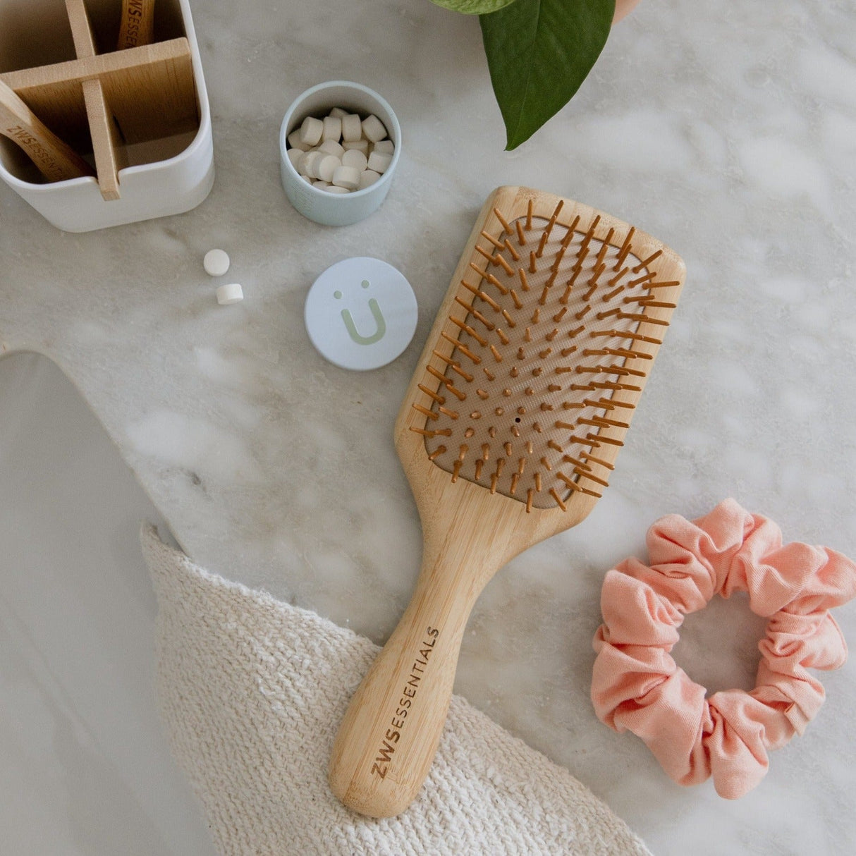 ZeroWasteStore Bamboo Hair Brush - Zero Waste Hair Brush, Plastic Free, 100% Bamboo, Compostable