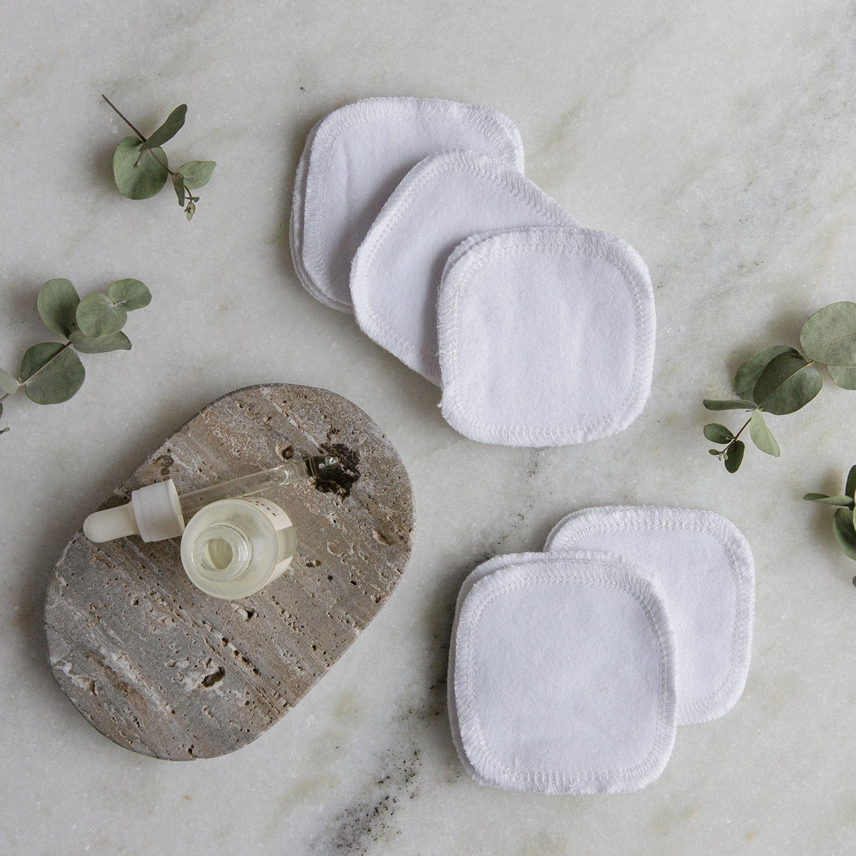 ZeroWasteStore Reusable Facial Rounds - Reusable Cotton Pads, 100% Organic Cotton, Multiple Colors, 20 Pack