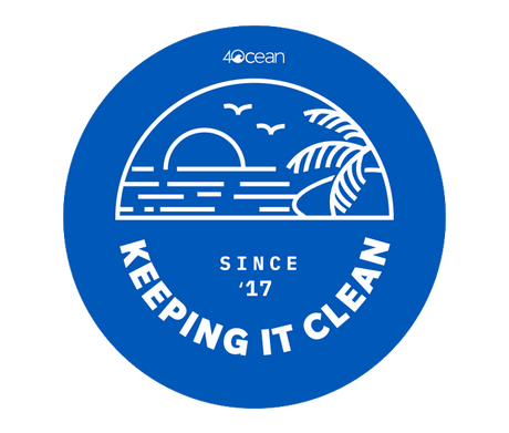 4ocean keeping it clean circular sticker