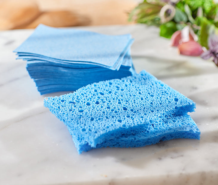 4Ocean Wave Blue Biodegradable Sponges - blue