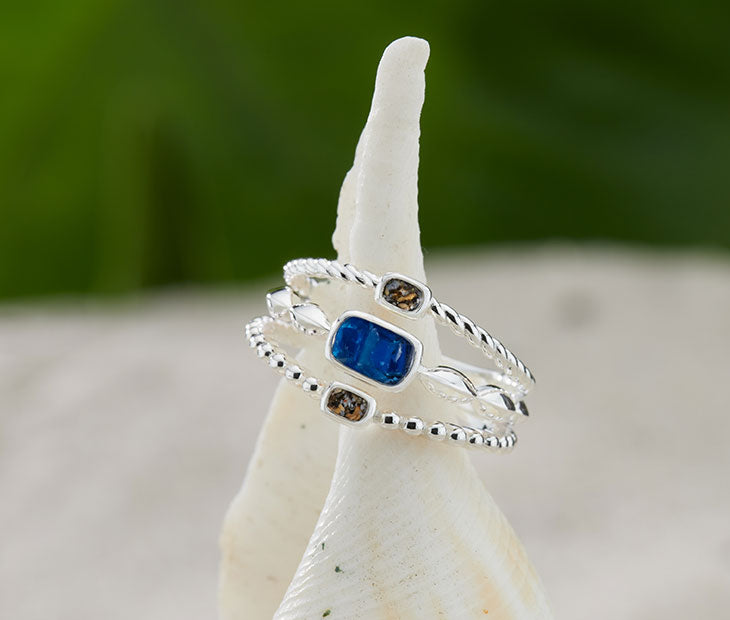 Dune Bali Ring on a seashell