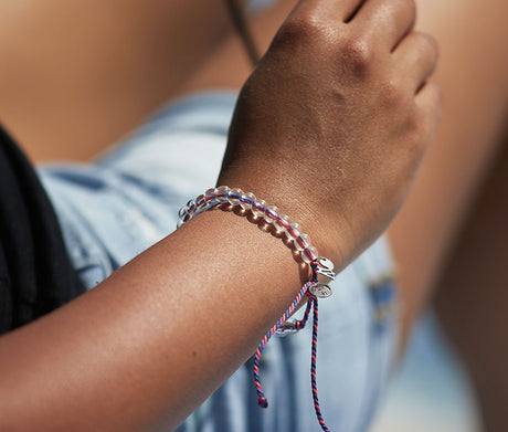 Mesoamerican Reef Beaded Bracelet on female model