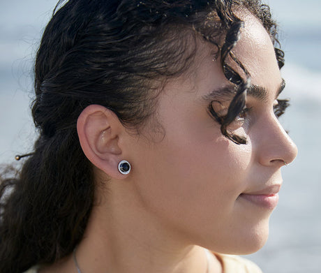 Osborne Reef Stud Earrings - on female model.