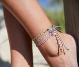 4ocean Braided Anklets - Electric Green, Patriotic Twist, Tropical Summer